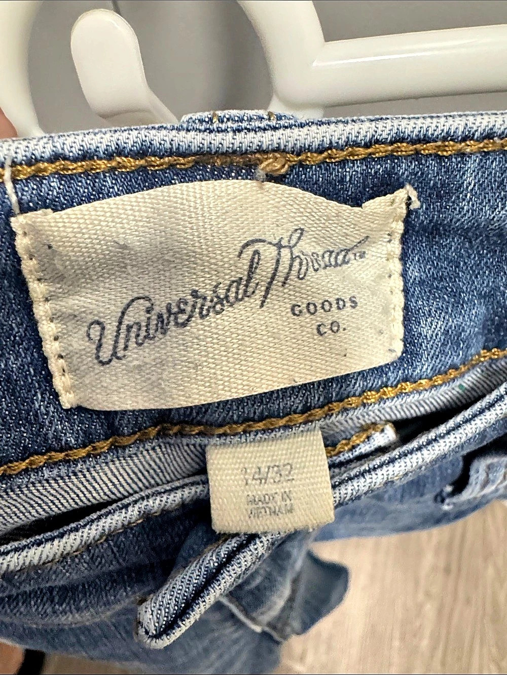 Universal Thread High Rise Midi Distressed Denim Shorts - Picture 4 of 4